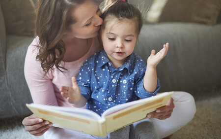 woman and child reading